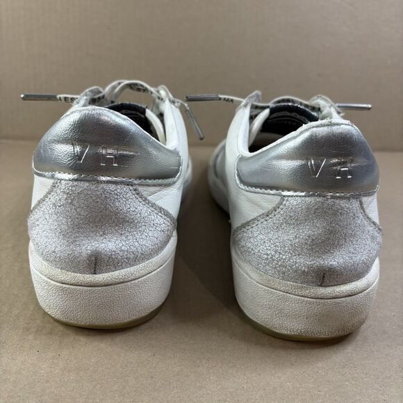 Vintage Havana Wrenley Womens Star Sneakers Sz 8.5 Glitter Fashion White/Silver - Picture 3 of 13